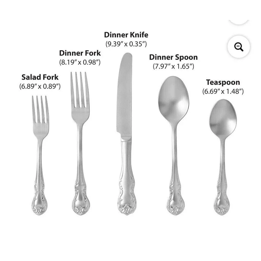 Pioneer Woman Agatha Satin 20 Piece Flatware Set - TWO FULL SETS (40 Pcs Total)